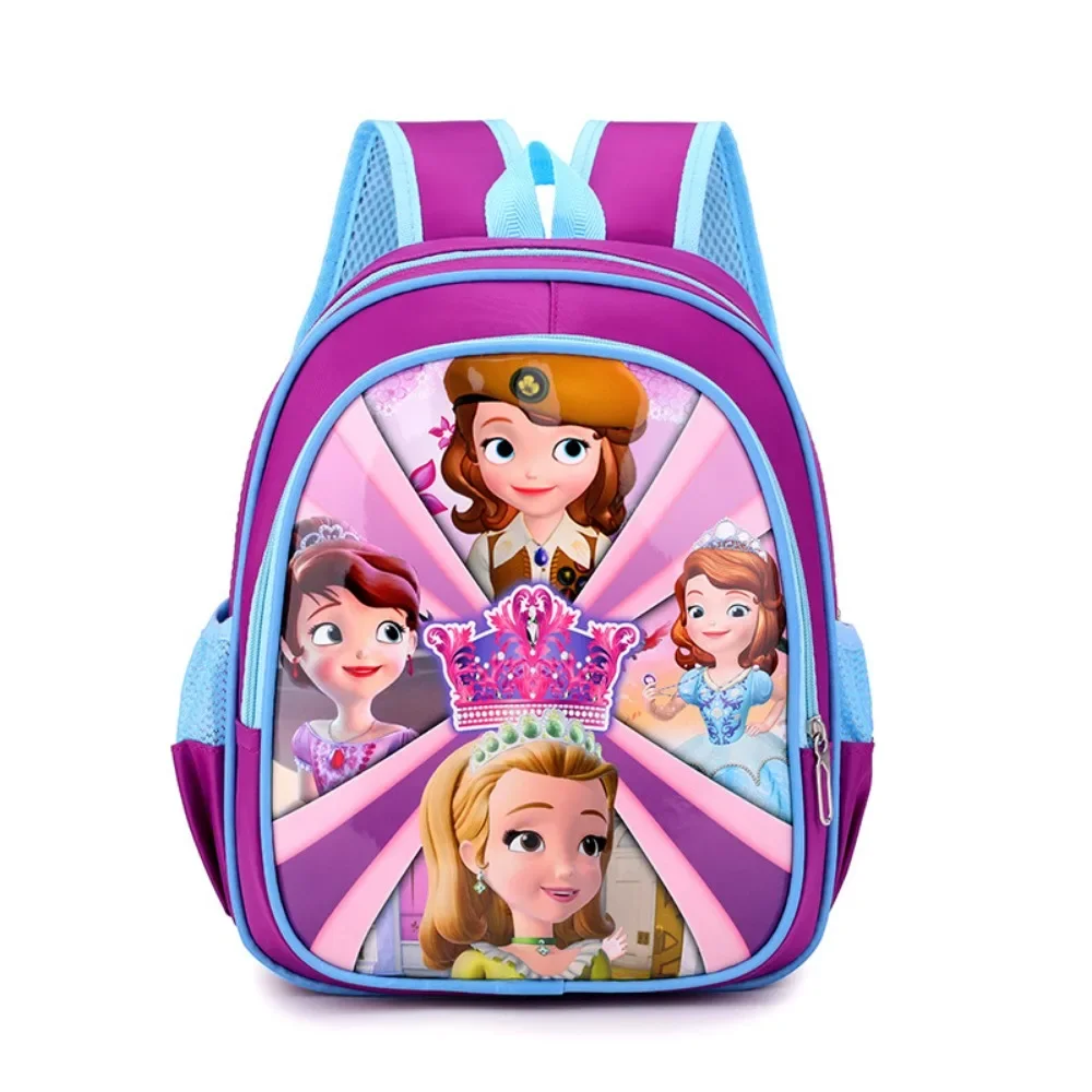 Disney Sofia Cartoon Cute Kids Backpack for Children Aged 3-6 Scientific Stress Reduction Large Capacity Storage School Bag Gift