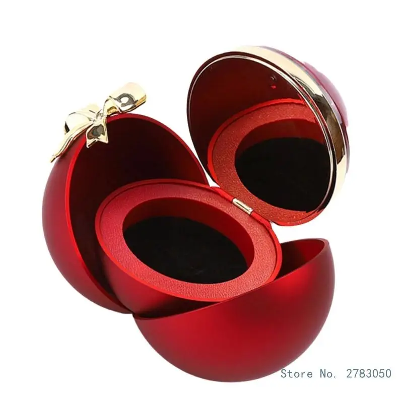 Beautiful Sphere Rings Holder Delicate Rose Rings Box with Sphere For Memorable Proposal Event