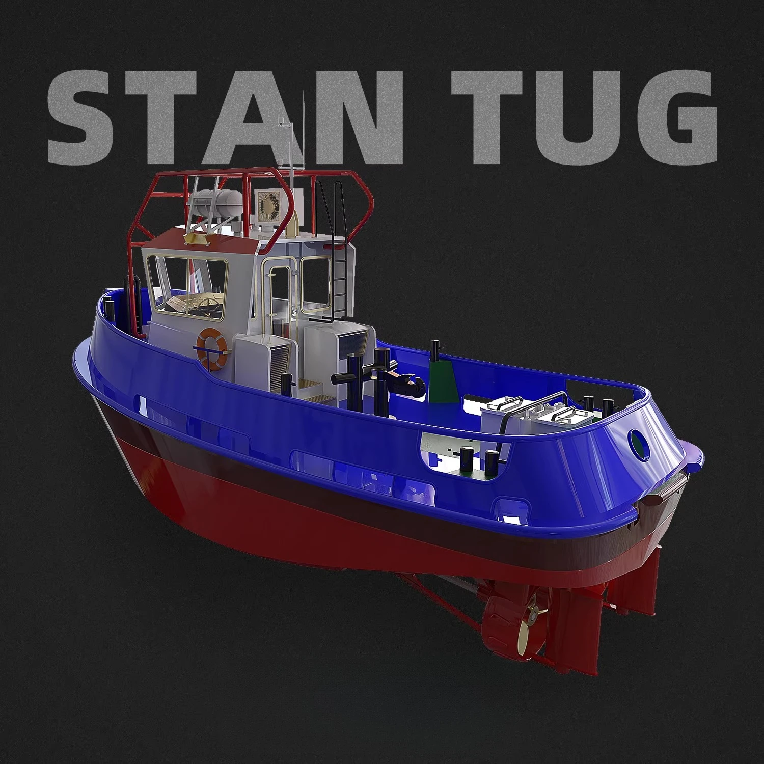 

270mm 1/48 Stan Tug1205 RC Tugboat KIT Edition SLA Resin Assembly Model Set Universal Remote Control Top Push Workboat Model Toy