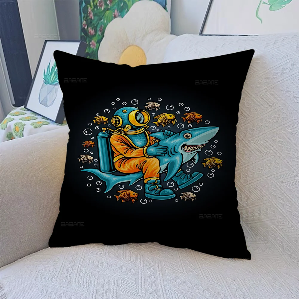 Kartun ruang astronot 45*45cm sarung bantal penutup bantal dekorasi sarung bantal rumah sarung bantal untuk sofa bantal