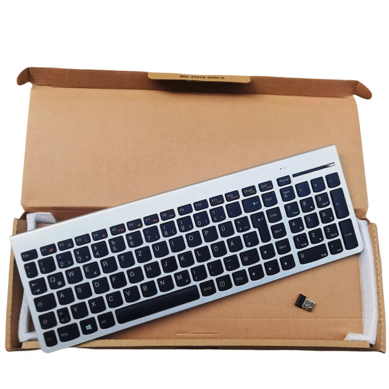 

German Layout Silver Wireless Keyboard for Lenovo SK-8861