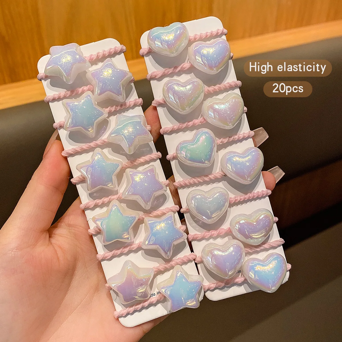 

20 Sweet Wind Imitation Pearl Rubber Band Fashion Hair Accessories Suitable for Daily Use