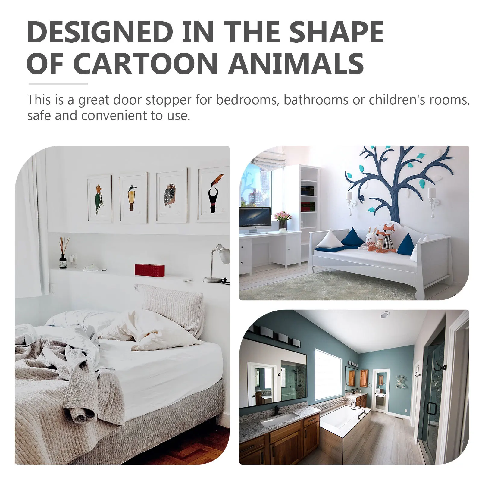 

1Pcs Luminous Mouse Doorstop Anti-Slip Floor Door Wedge Decorative Cartoon Animals Home Door Stopper for Marble Wooden Concrete