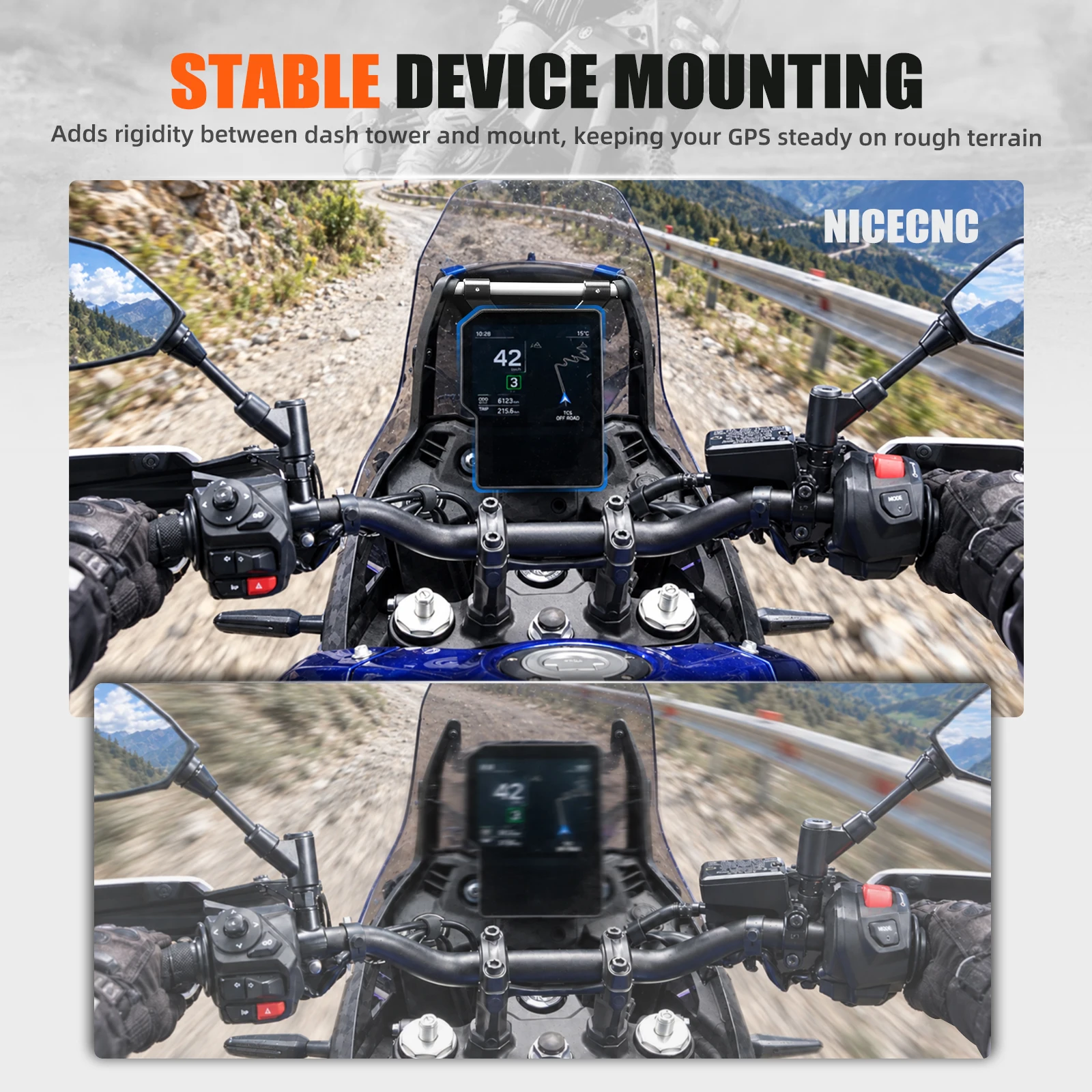 For Yamaha Tenere 700 XTZ 700 2023–2026 Dash Stabilizer Anti-Vibration Bracket Tenere 700 2025 2026 Tenere 700 Accessories