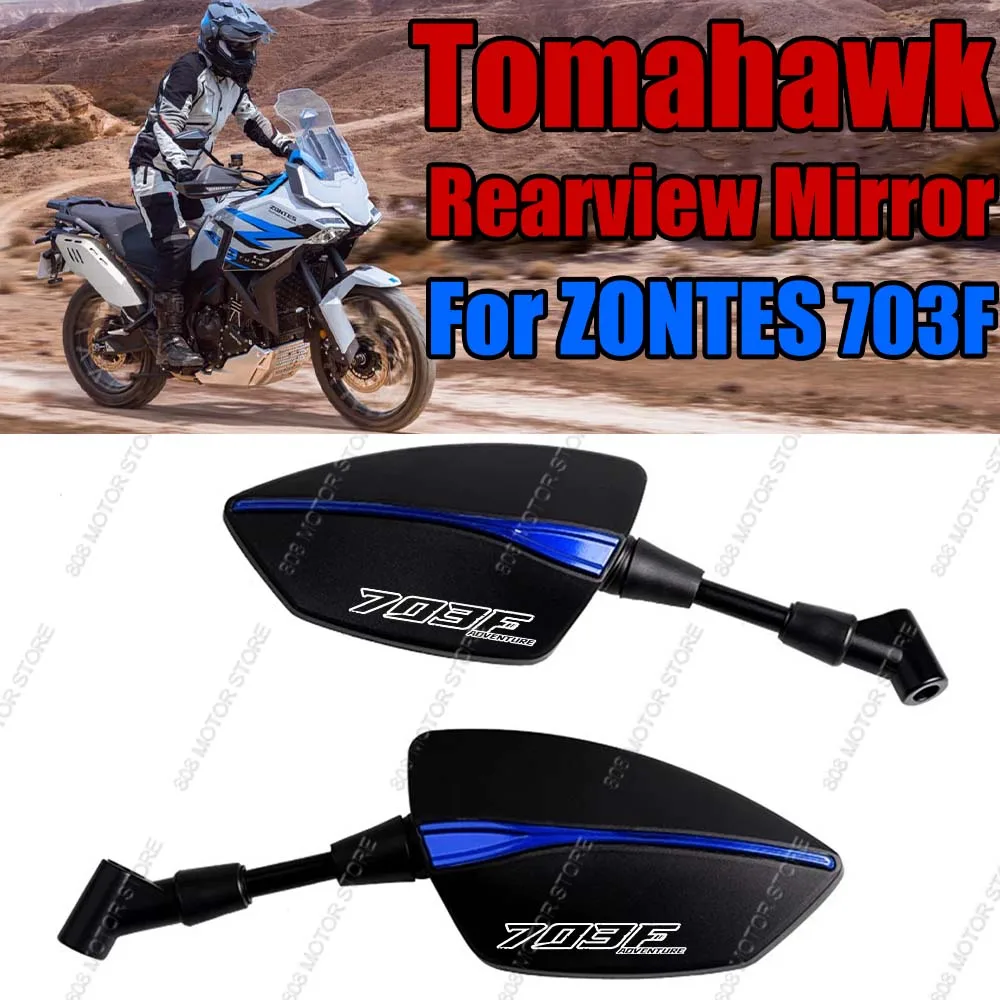 

For Zontes 703F 703f Universal CNC Aluminum Tomahawk Rearview Mirrors 8mm 10mm Motorcycle Side Mirrors