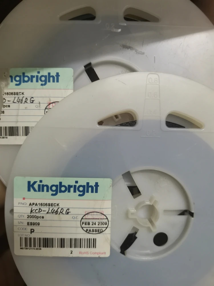 50Pcs/APA1606SECK 0603 Side orange, orange light, highlight LED indicator