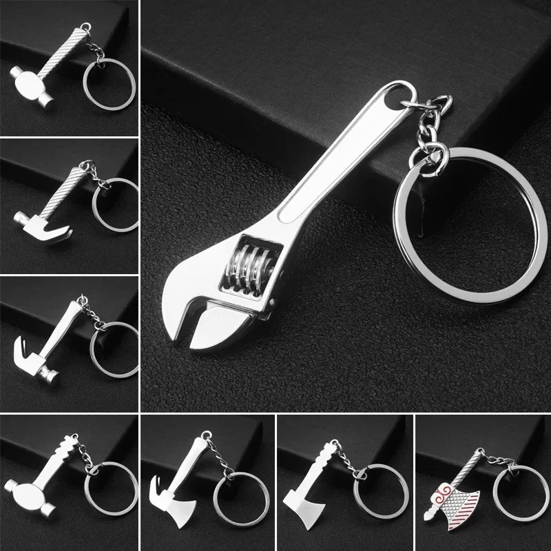 Simulation Tool Keychain, Outdoor Multifunctional Wrench Metal Keychain, Creative Mini Vernier Caliper, Father's Day Gift