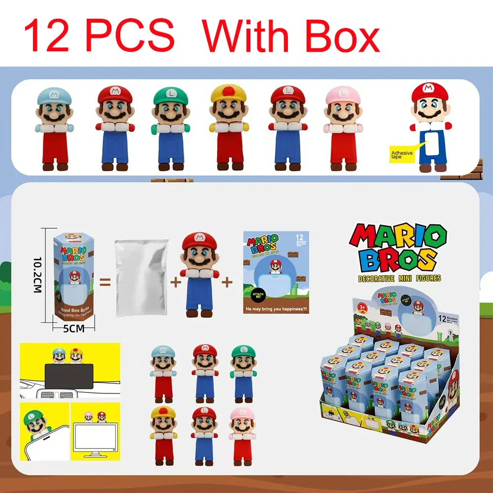 Sonny Angel  Collection Style Super Mario Bros Series Mini Anime Figure Ornaments Dolls Fans Children Christmas Birthday Gift