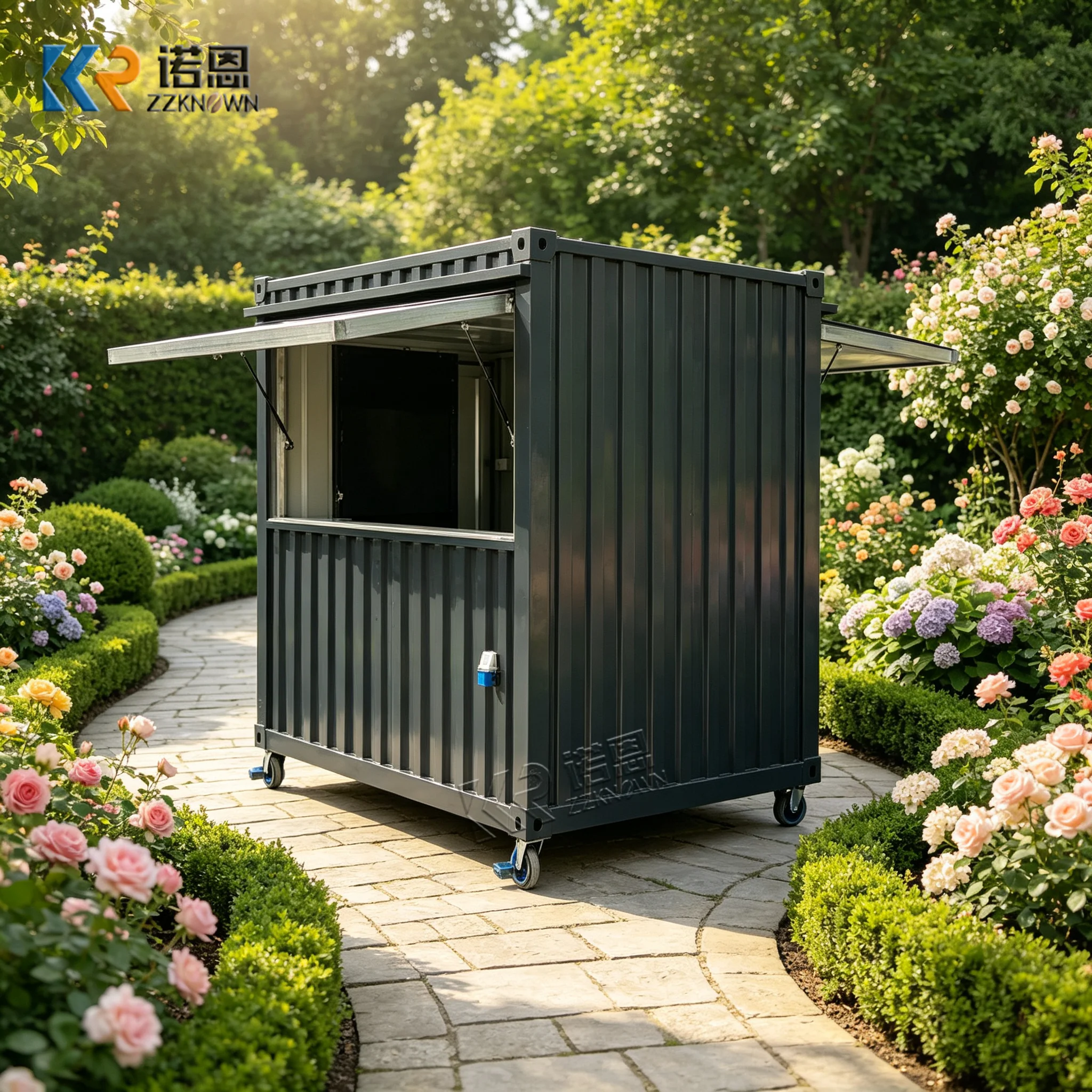 Luxury Colorful Commercial Food Truck Pink Food Trailer Outdoor Mobile Food Truck Trailer with Concession Window