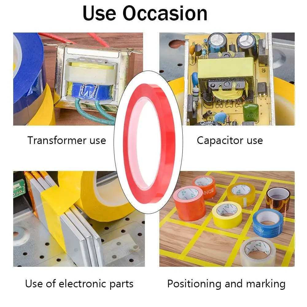 Strong Adhesive 3/5/8/10mm Width Marking Tape 66 Meters Multicolor Coding Tape Marker Line Tape
