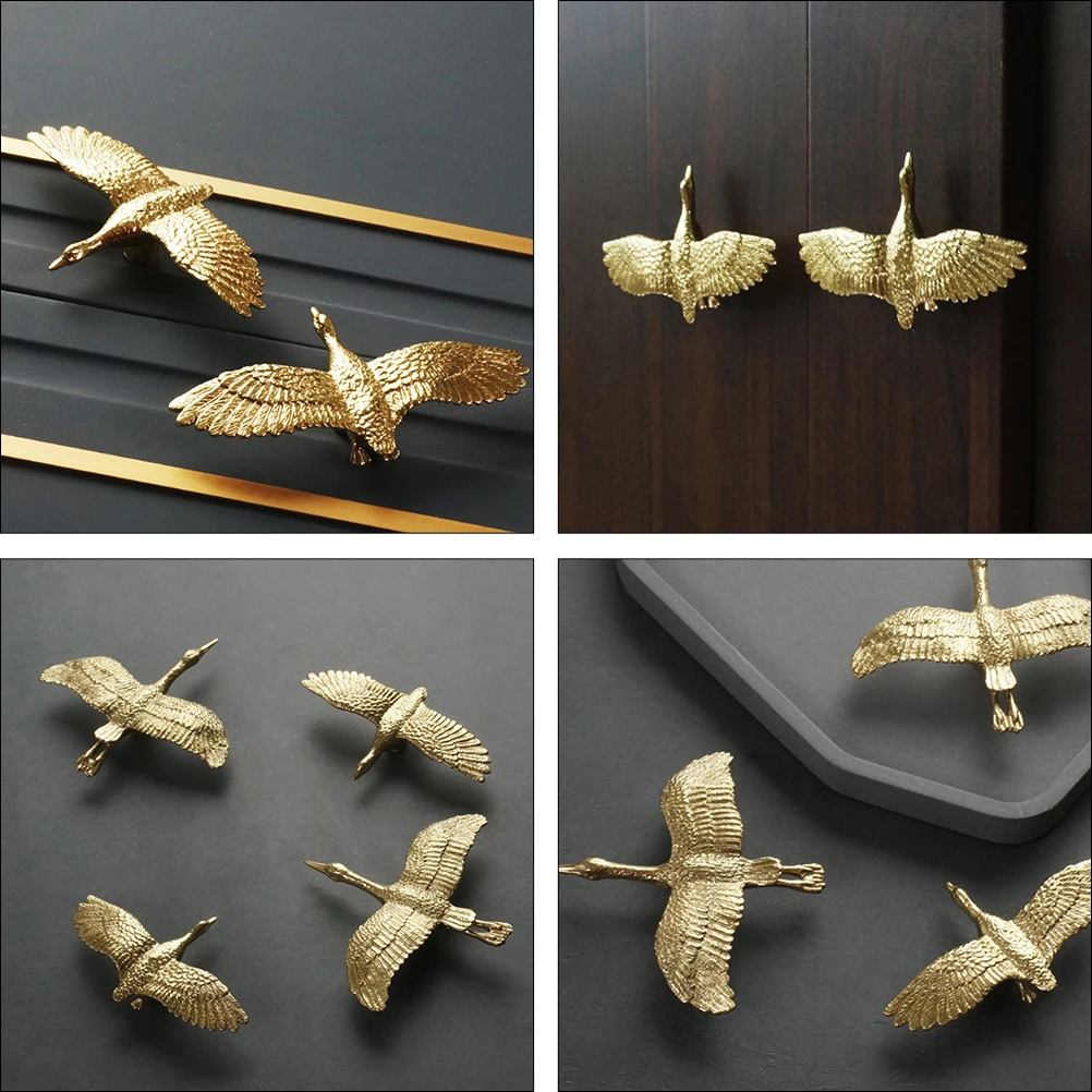 

Copper Handle Cabinet Pulls niture Handles Shaped Durable Anti Rust Kitchen Wardrobe Door Drawer Hardware