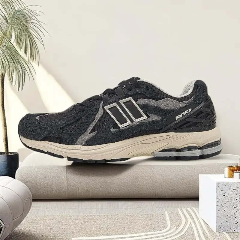 

Lined WarmRetro patchwork chunky sneakers, material mix, unique style