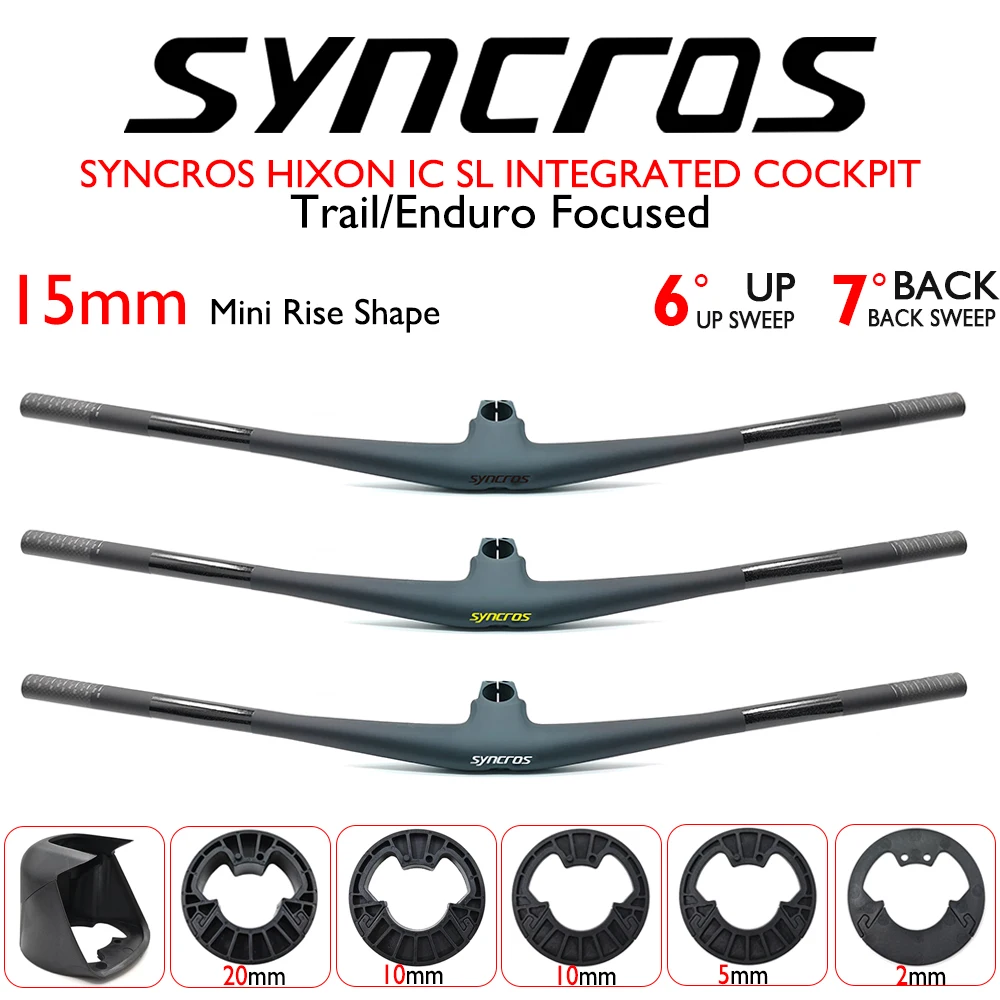 Syncros ultra-light high carbon handlebar/MTB integrated cockpit handlebar/XC/matte bicycle handlebar/740-780mm