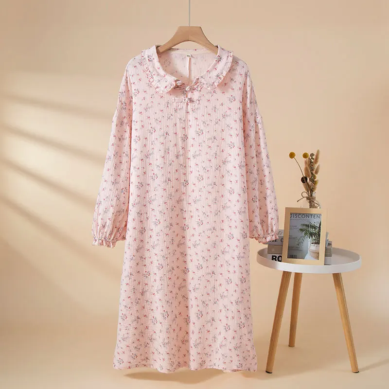 

Spring and Autumn of 26 Pajamas, New Buckle Pullover, Long-sleeved Pajamas, Women's Loungewear
