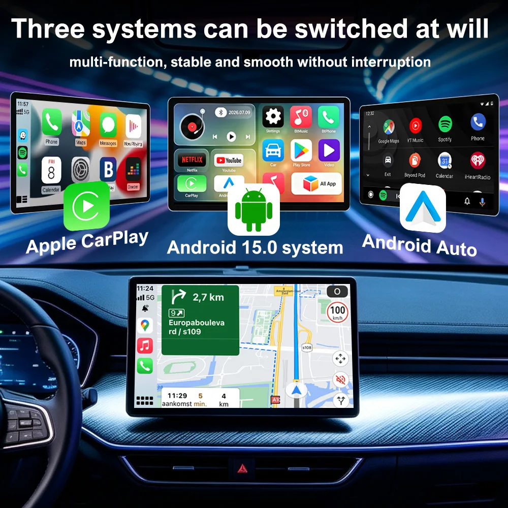 VCARLINKPLAY Android 15 Carplay Ai Box Wireless Android Auto Carplay Adapter for Netflix YouTube Ai Smart Car Systems  Gifts view 5