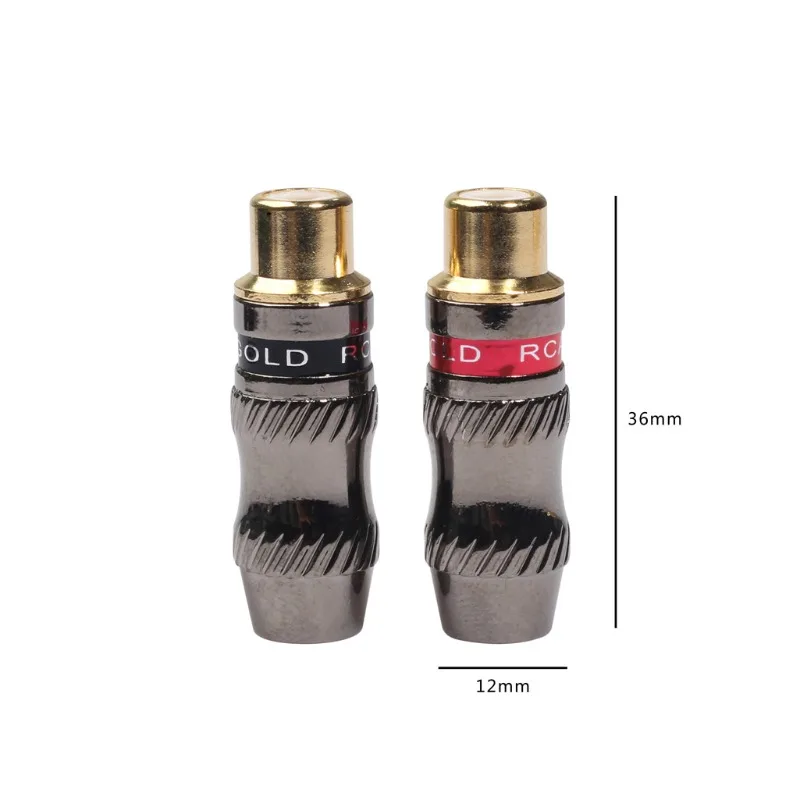 1pcs Copper Gold-plated RCA Male/female Plug Lotus Solder Plug Audio and Video Extension Socket RCA Wiring