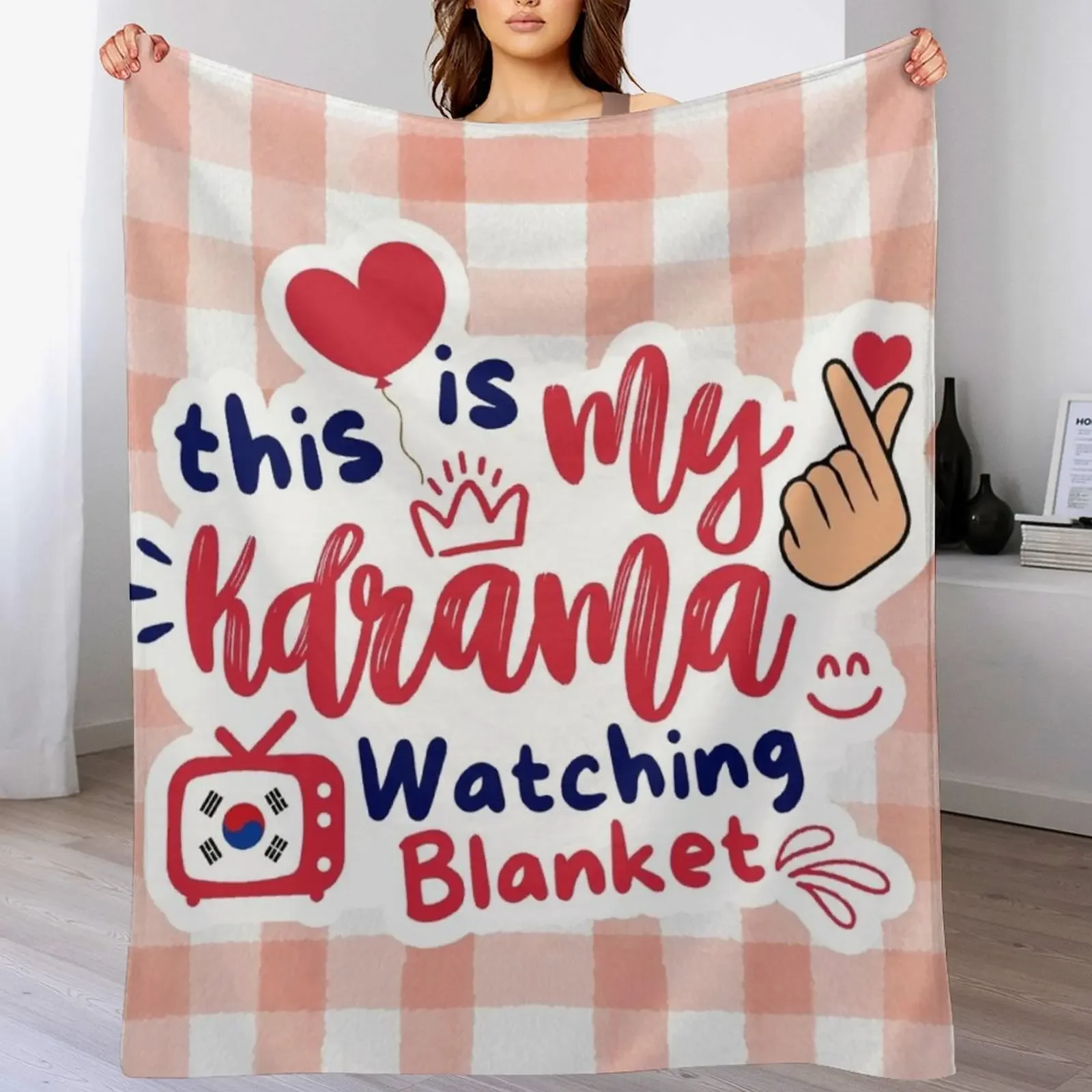 

Copy of This is My Kdrama Watching Blanket Gift for Kdrama Fans Throw Blanket Fade Resistant Durable Throw Blanket