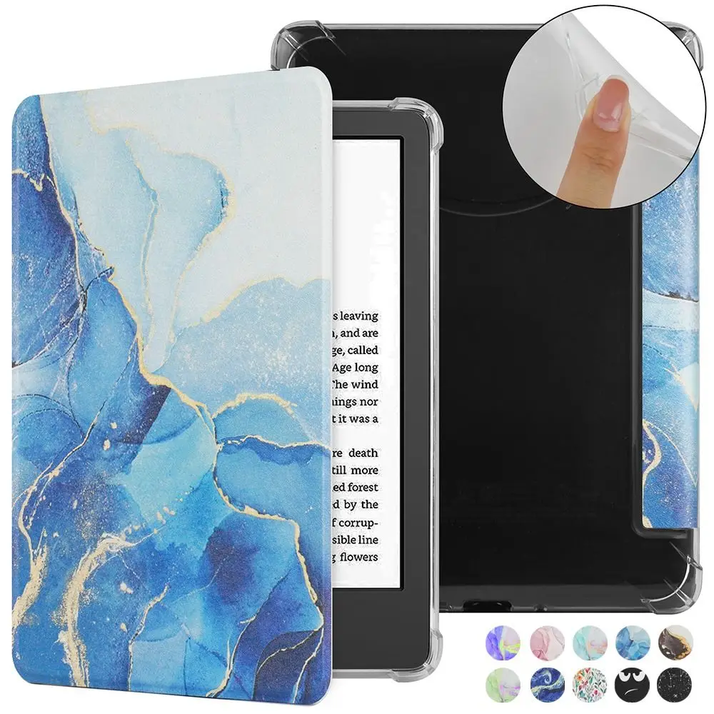 

Auto Wake/Sleep Case Soft TPU Protective Cover Transparent Smart for Kindle Paperwhite 2024 2024 2021 6 6.8 7 inch (11/12th Gen)