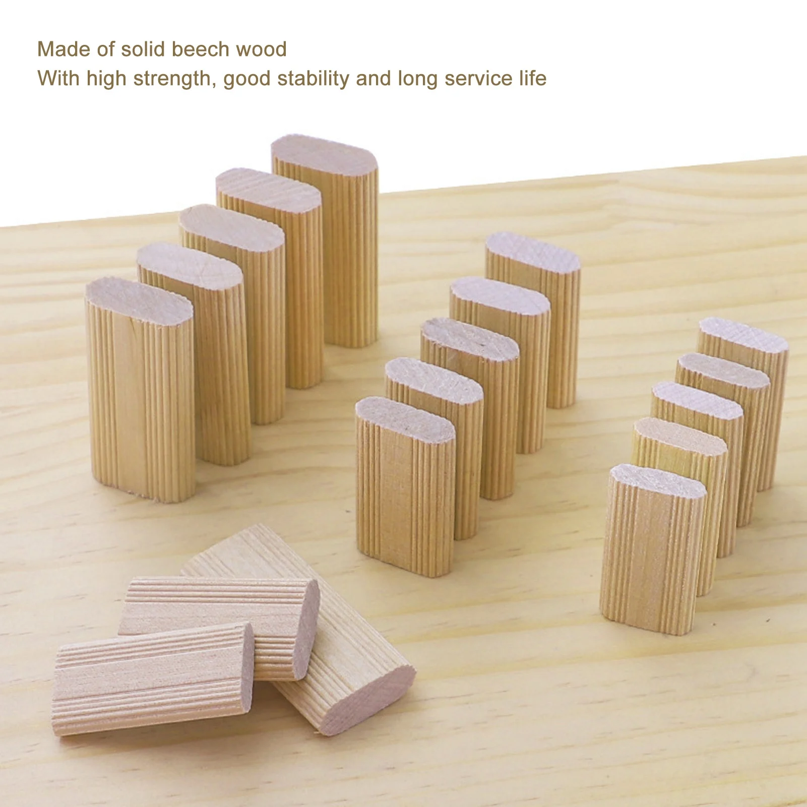 

50 Pcs Wood Dowel 10x50mm Solid Beech Wood Tenon Insertion Block For Woodworking Furniture Splicing