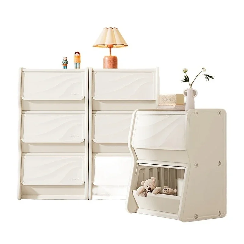 

Bedroom Furniture Set Large Top Platform Self-Storage Children's Toy Cabinet Plastic Clothes Storage Rack Organizational Storage