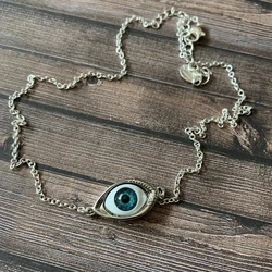 All Knowing Eye Necklace Gothic Necklace, Anatomy Jewelry for Man Women Pendant Choker Vintage Punk Handmade Jewelry New Fashion