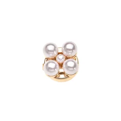 1Pc High Quality Korean Style Pearl Cufflinks For Womens Alloy Brass Buttons Covers Jewelry Accessories Party Gift