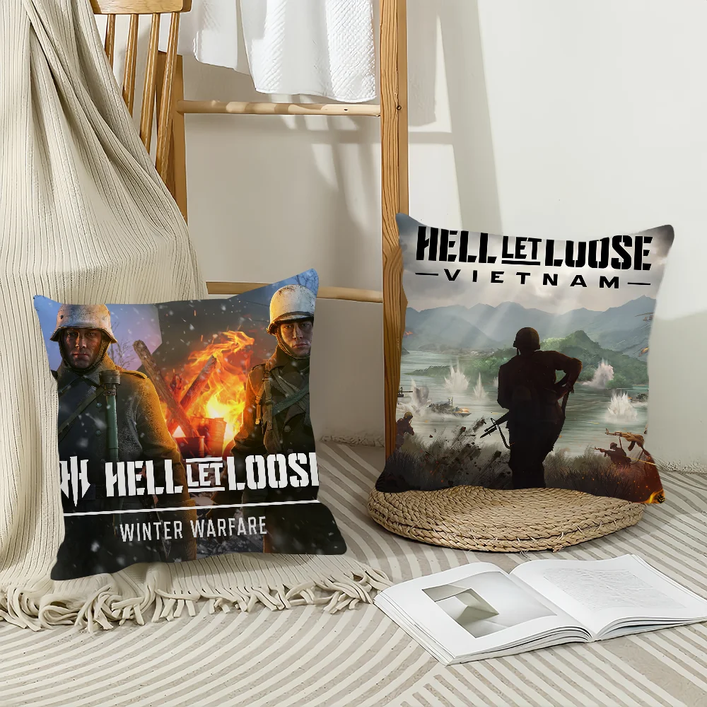Game Hell Let Loose Pillow Case Home Decoration Cushion Cover Suitable For Office Sofa Bedroom Car