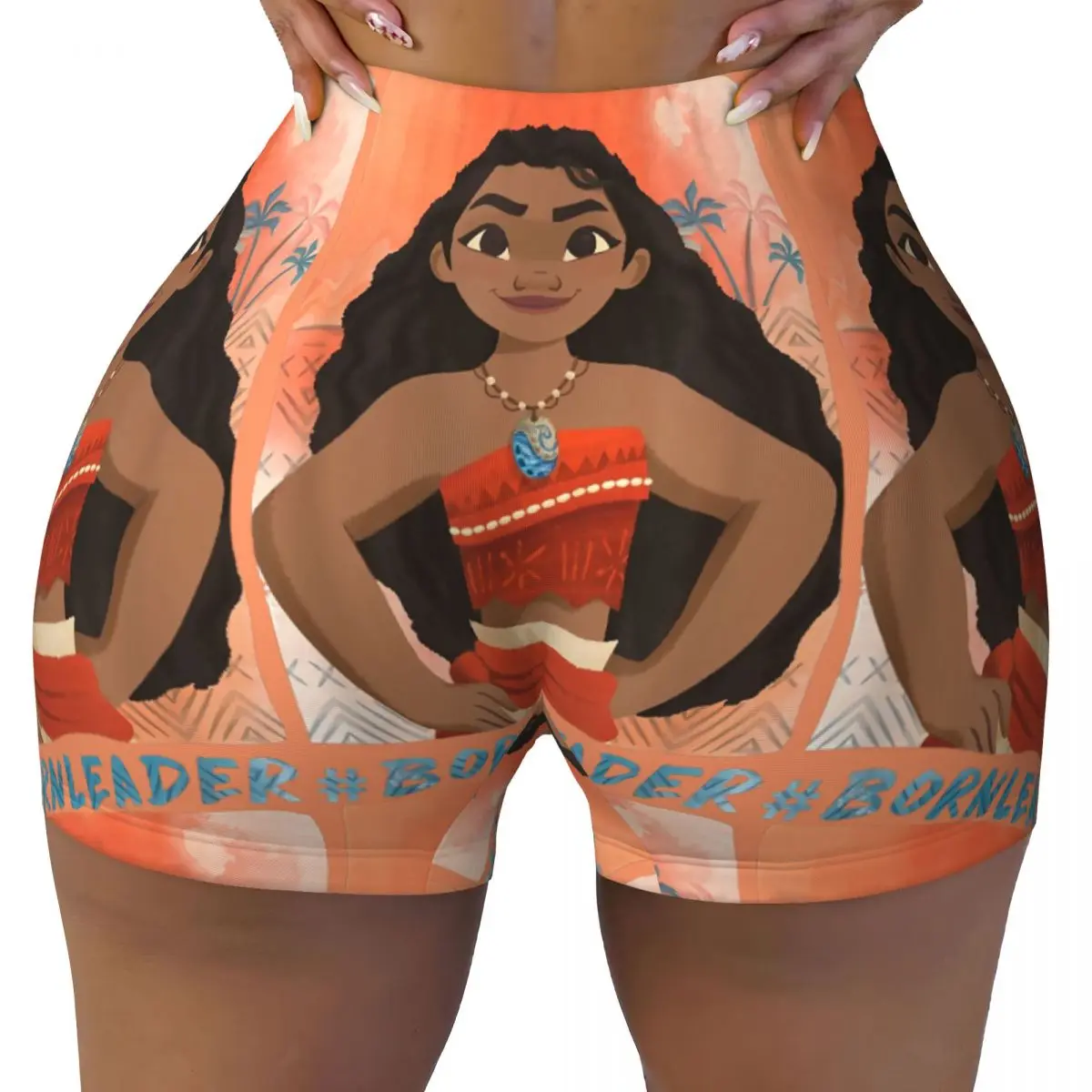 

Moana BornLeader High Waist Yoga Short Woman Running Fitness Workout Gym Pants Tights
