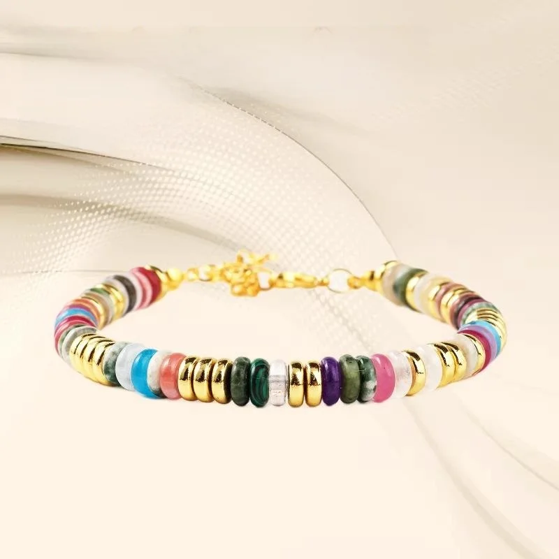 Bohemian  Natural Stone Abacus Beads Cross-Border Handmade Bracelet Fashion Jewelry Accessory