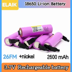 18650 3.7V 2600mah * 6 ICR 18650 26F akumulator litowo-jonowy, nadaje się do latarek power bank, mikrofony, laptopy