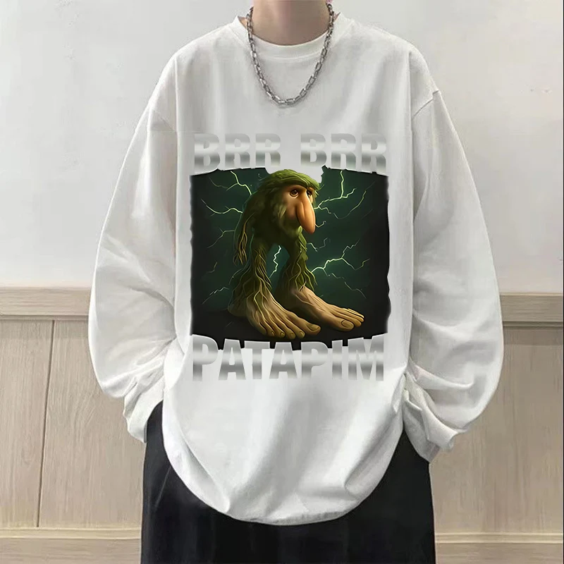 

Tung Tung Tung Sahur Adult Long Sleeve T-shirt Men Women Fun Anime Printed Sweatshirt Boy Girl Fashion Leisure Sport Tee Clothes