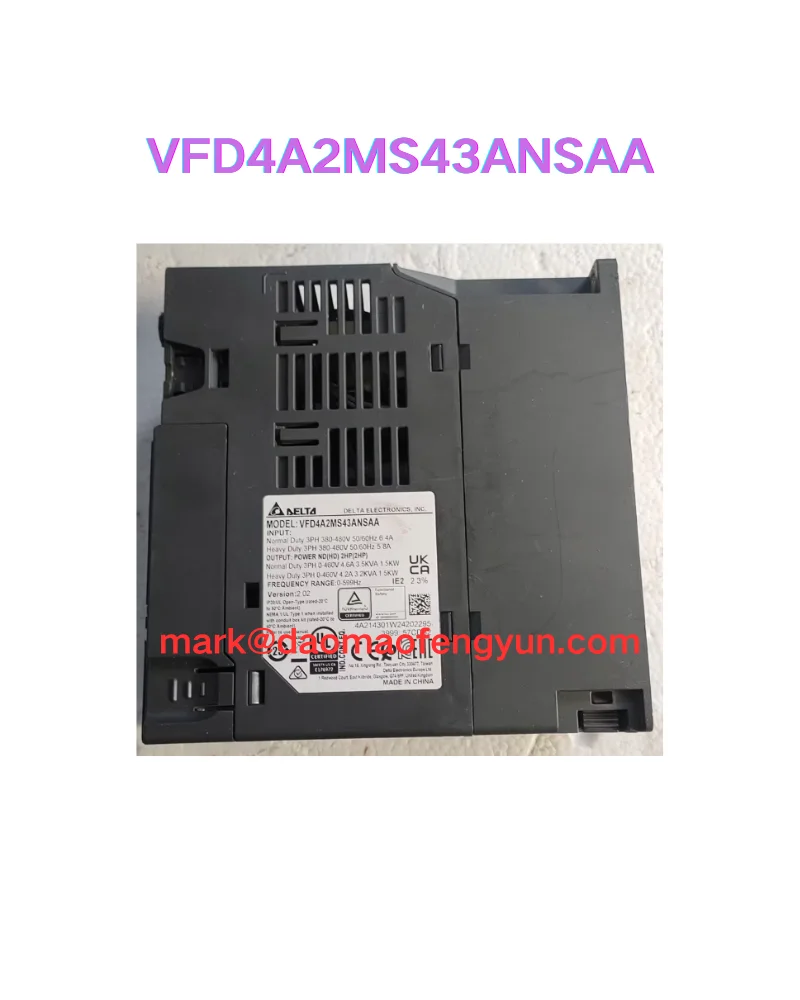 

VFD4A2MS43ANSAA Used ms300 series 380v 1. 5kw inverter tested OK