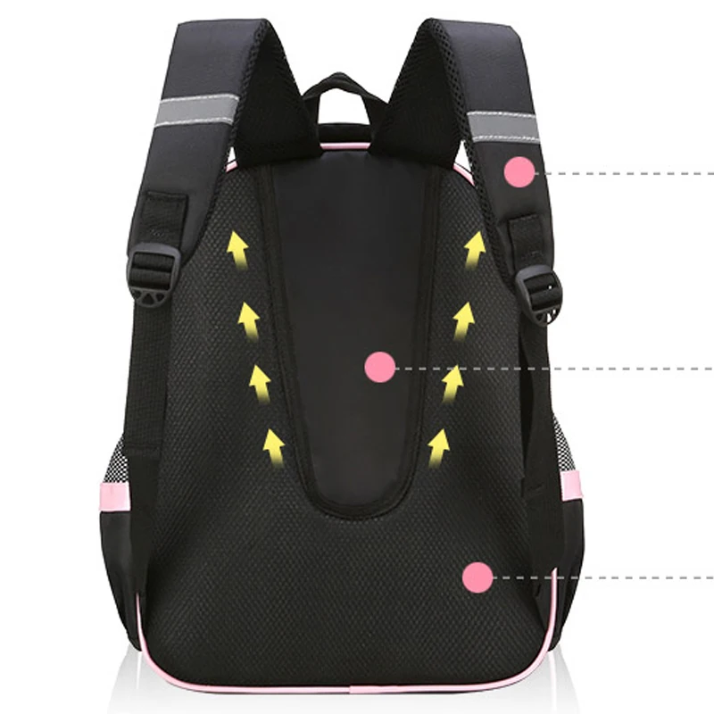 Para meninas mochila escolar crianças saco de escola 1 grau crianças saco de livro ortopédico primária mochila princesa infantil