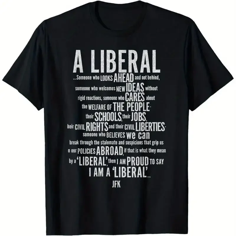 JFK Liberal Politics T Shirt 100 Cotton Casual Round Neck