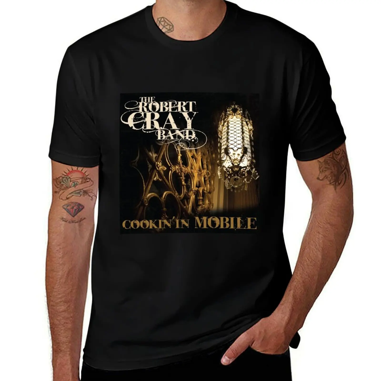 

The Robert Cray Band cookin in mobile T-Shirt vintage T-shirts man sweat Men's cotton t-shirt