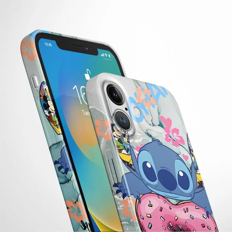 غرزة حافظة رخامية لطيفة لهاتف آيفون 12 × 16 برو ماكس 14 17 Air 11 XR 13 15 Plus غطاء هاتف صلب #6