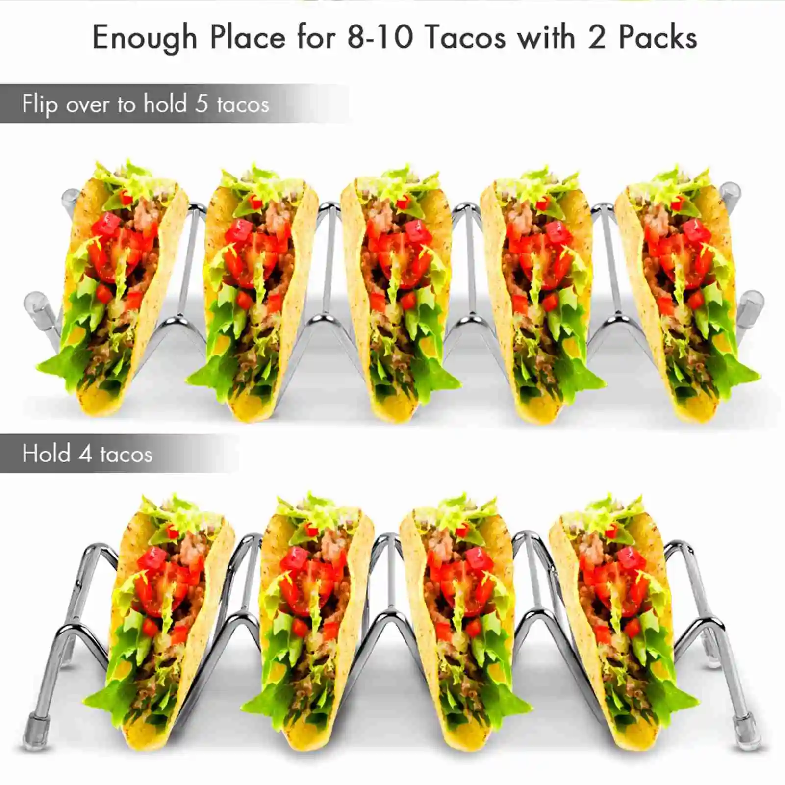 

Taco Holder Taco Holder Set of 2 Premium Stainless Steel Taco Stand Rack for Kids Hard or Soft Shell Tacos