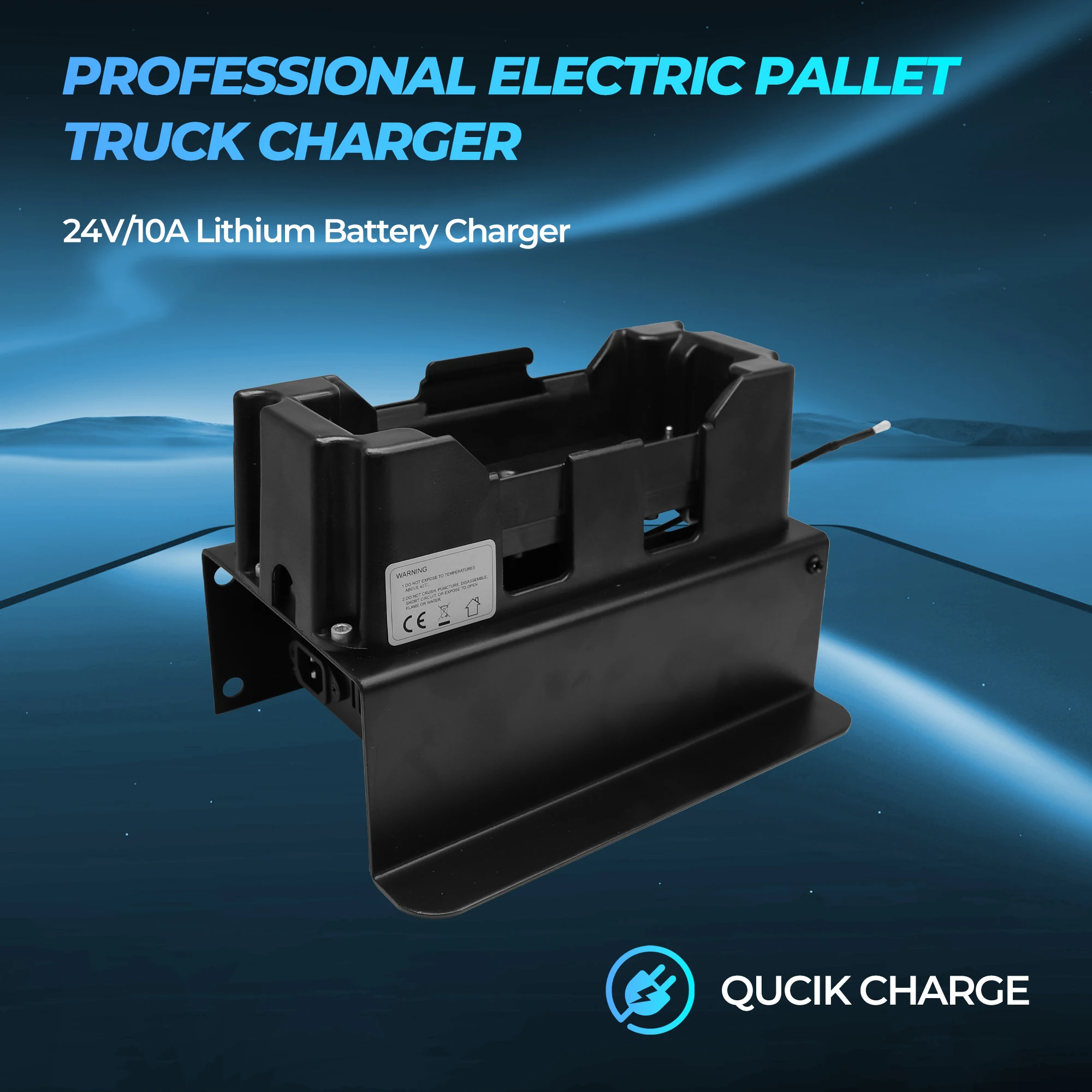 24V 10A LiFePO4 Lithium Battery Charger for Big Joe Pallet Truck E25 LPT26 LPT33 1113-51220Z-40,1113-512000-00 Battery Charger