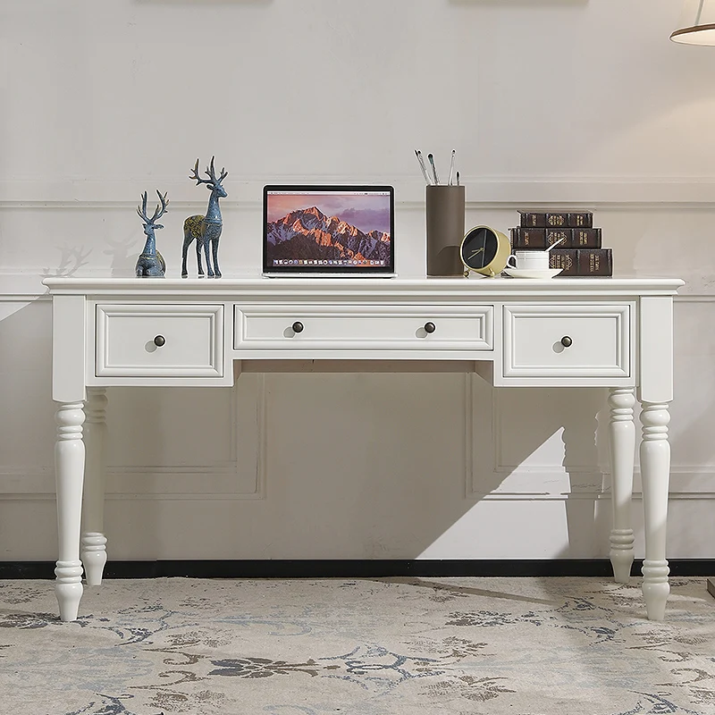 

American solid wood desk simple small apartment room home writing desk study computer desk