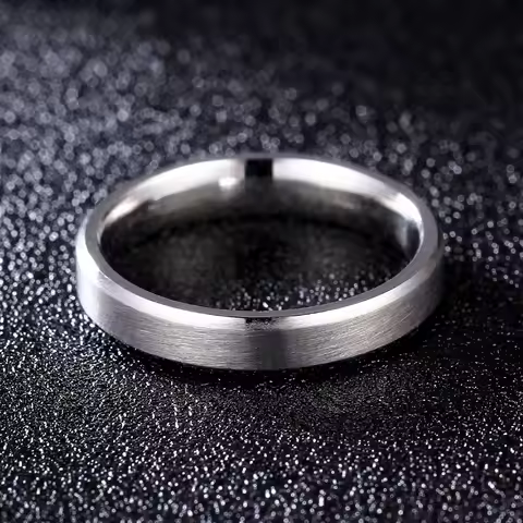 4-8mm Dull Polish Silver Color Titanium Ring For Men and Women Personalized Ring Customize Engraved