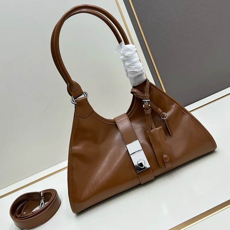 

2025 New Designer Solid Color Crossbody Bag Women's Fashion Luxury Retro Handbag Large Capacity Leather Commuter Bag Wallet