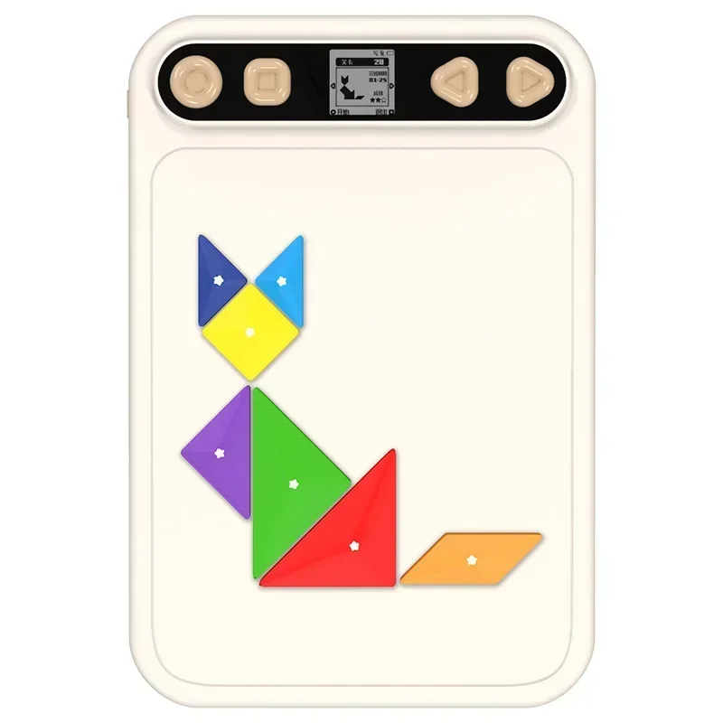 Intelligent tangram electromagnetic force geometric building block puzzle