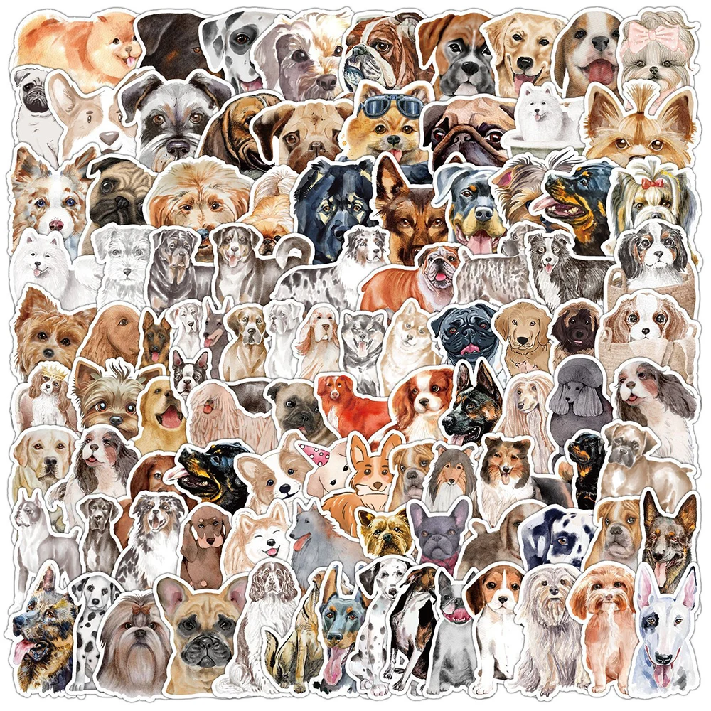 

10/30/50/100pcs Cute Cartoon Dog Waterproof Stickers Decals Skateboard Laptop Phone Car Bike Decoration Sticker Kids Classic Toy