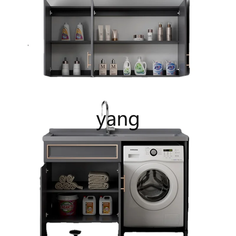 

Yhl Balcony Wash Wardrobe Washing Machine Partner Integrated Combination Nordic Simple Laundry Tub with Washboard Customization