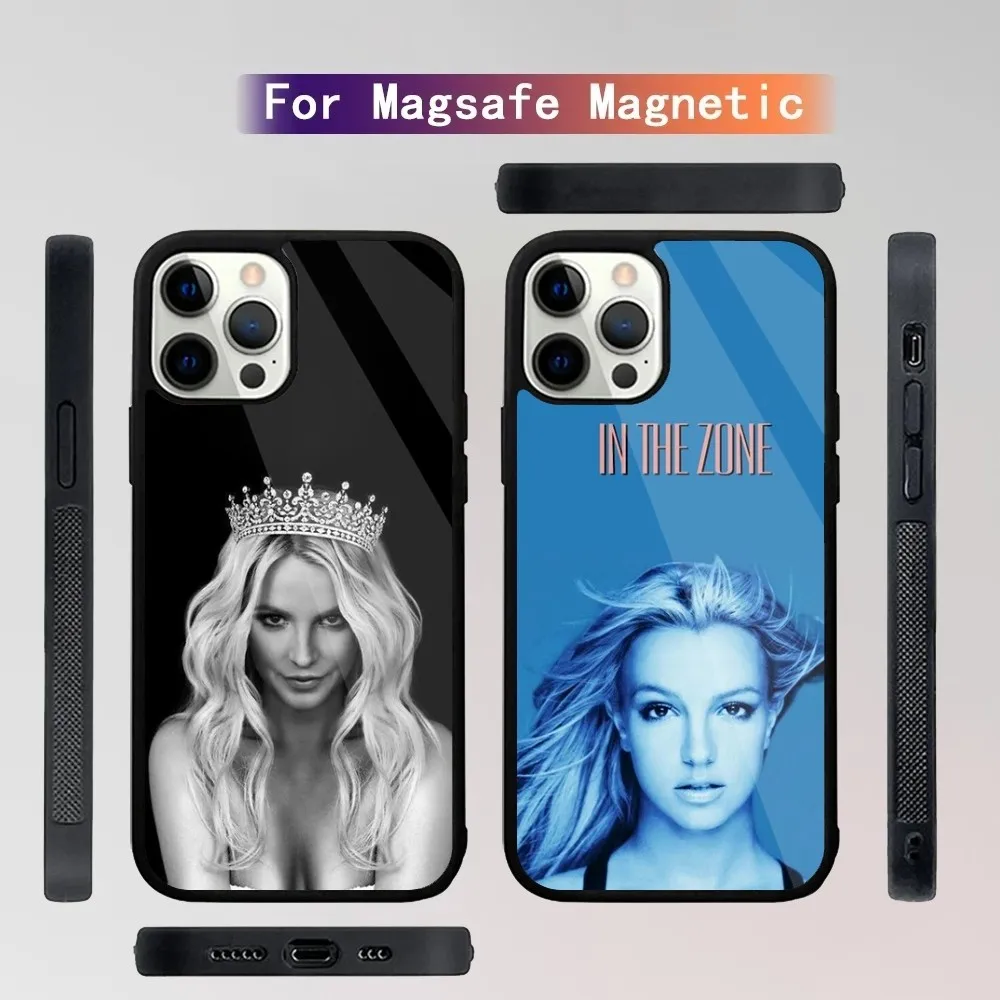 Singer B-Britney-S Spears  Phone Case For iPhone 15,14,13,12,11,Plus,Pro,Max Mini Magsafe Magnetic Wireless Charging