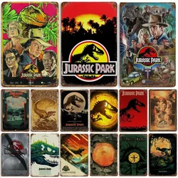 Classic Jurassic Park Film Retro Metal Sign Old Movie Metal Plaque Poster Vintage Wall Plate Bar Club Man Cave Home Wall Decor