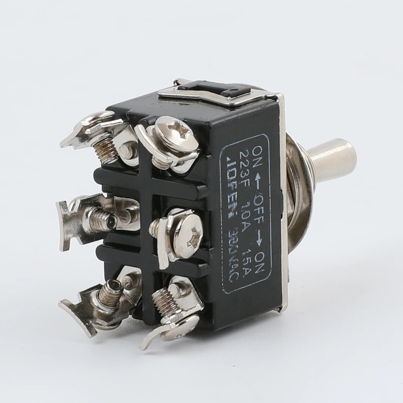 Bakelite E-TEN223/123 High Quality Contact Toggle Switch15A250V AC(ON)-OFF-(ON) 6 Pin Three-way Reset Rocker Toggle Slide Switch - Image 2