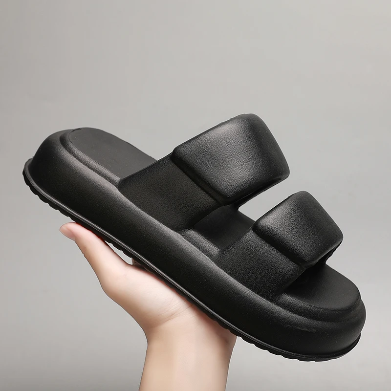 Women Thick Platform Cloud Slippers Summer Beach Eva Soft Sole Slide Sandals Leisure Men Ladies Indoor Bathroom Anti-slip Shoes