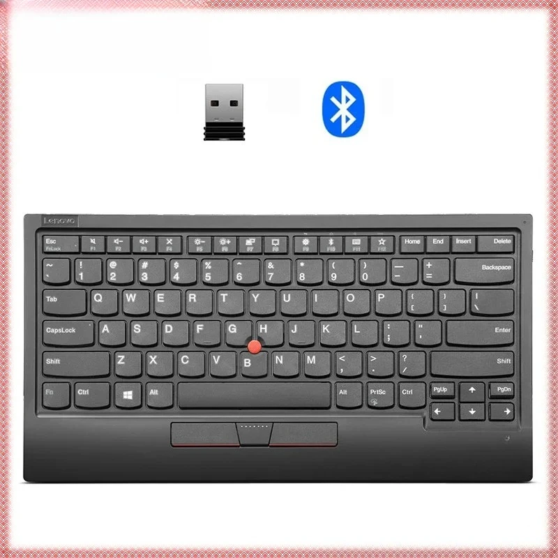 

Little Red Dot USB Pointing Stick Wireless Bluetooth Dual Mode Keyboard For Lenovo ThinkPad KC-1957 4Y40X49493 4Y40X49498