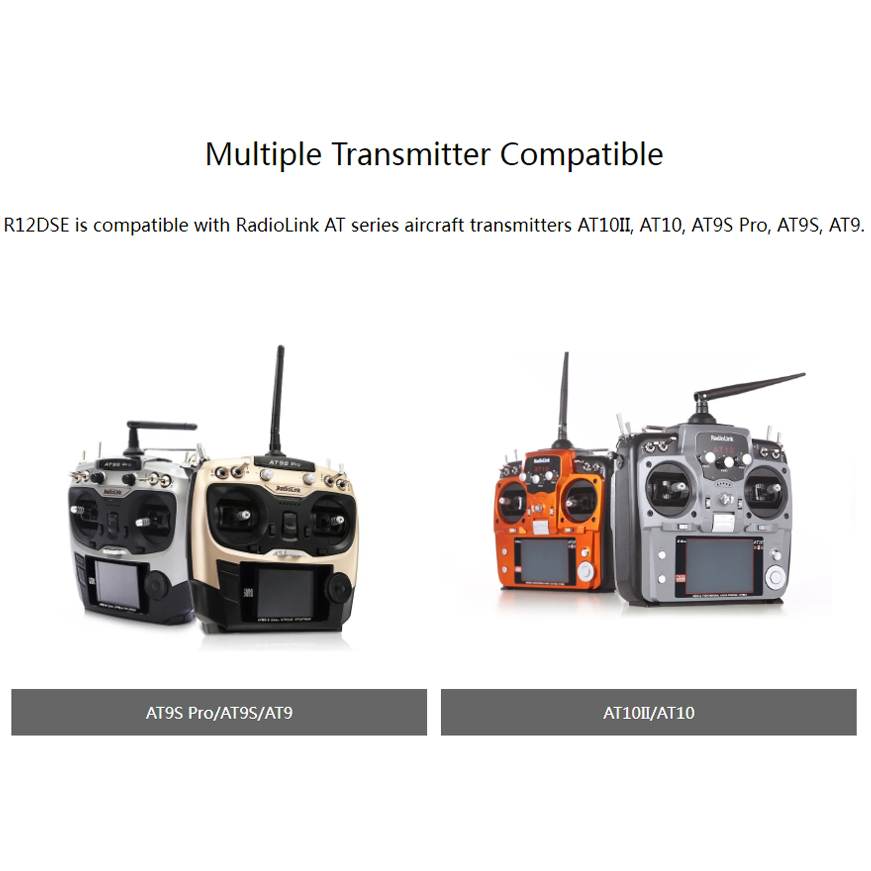 Radiolink R12DSE 12CH RC Mini-ontvanger 12-kanaals DSSS FHSS Ondersteuning SBUS PPM voor RC Vliegtuig FPV Racing Drone AT9 AT10 Zender